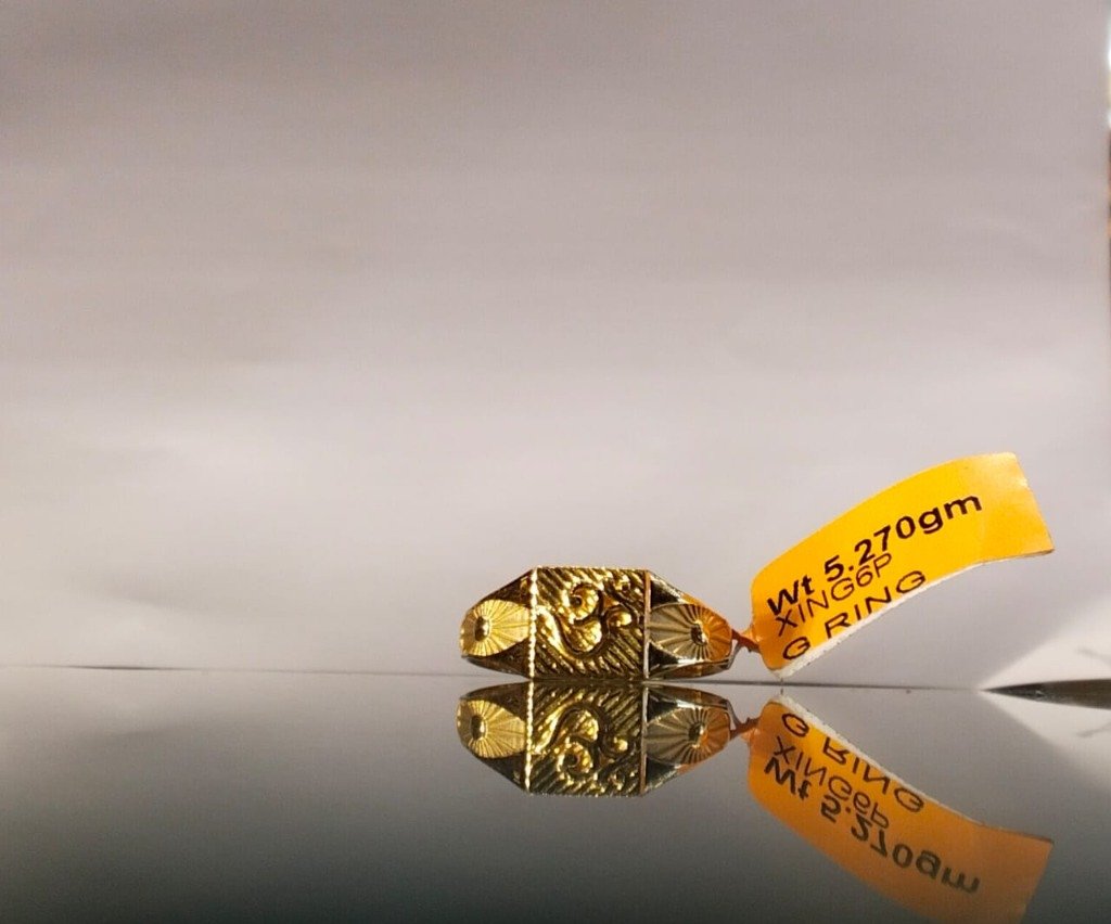 Classic Gold Om Textured Ring Udala